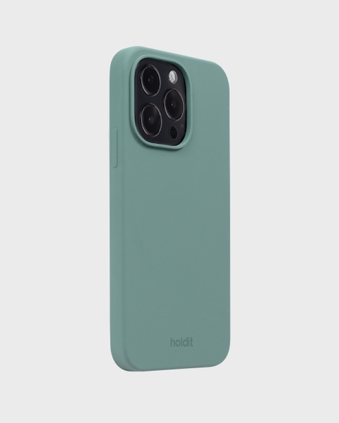 Phone Case Silicone Moss Green iPhone 15 Pro