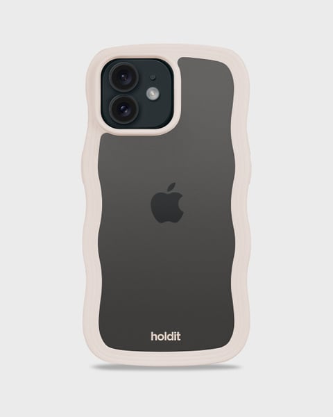 Phone Case Wavy Light Beige/Transparent iPhone 12 Pro