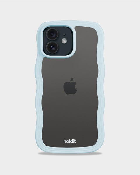 Phone Case Wavy Mineral Blue/Transparent iPhone 12 Pro