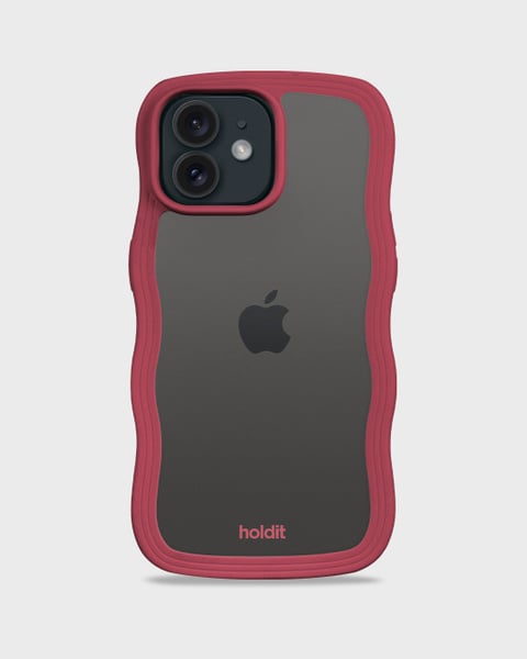 Phone Case Wavy Red Velvet/Transparent iPhone 12 Pro