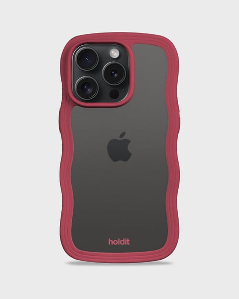 Phone Case Wavy Red Velvet/Transparent iPhone 14 Pro Max