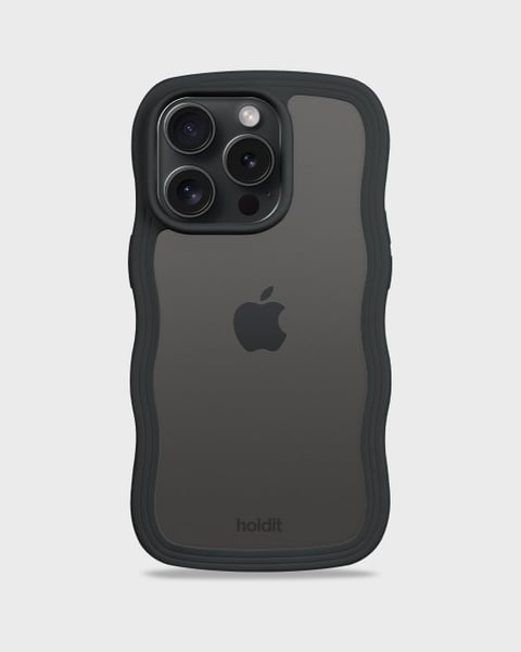 Phone Case Wavy Black/Transparent iPhone 15 Pro Max
