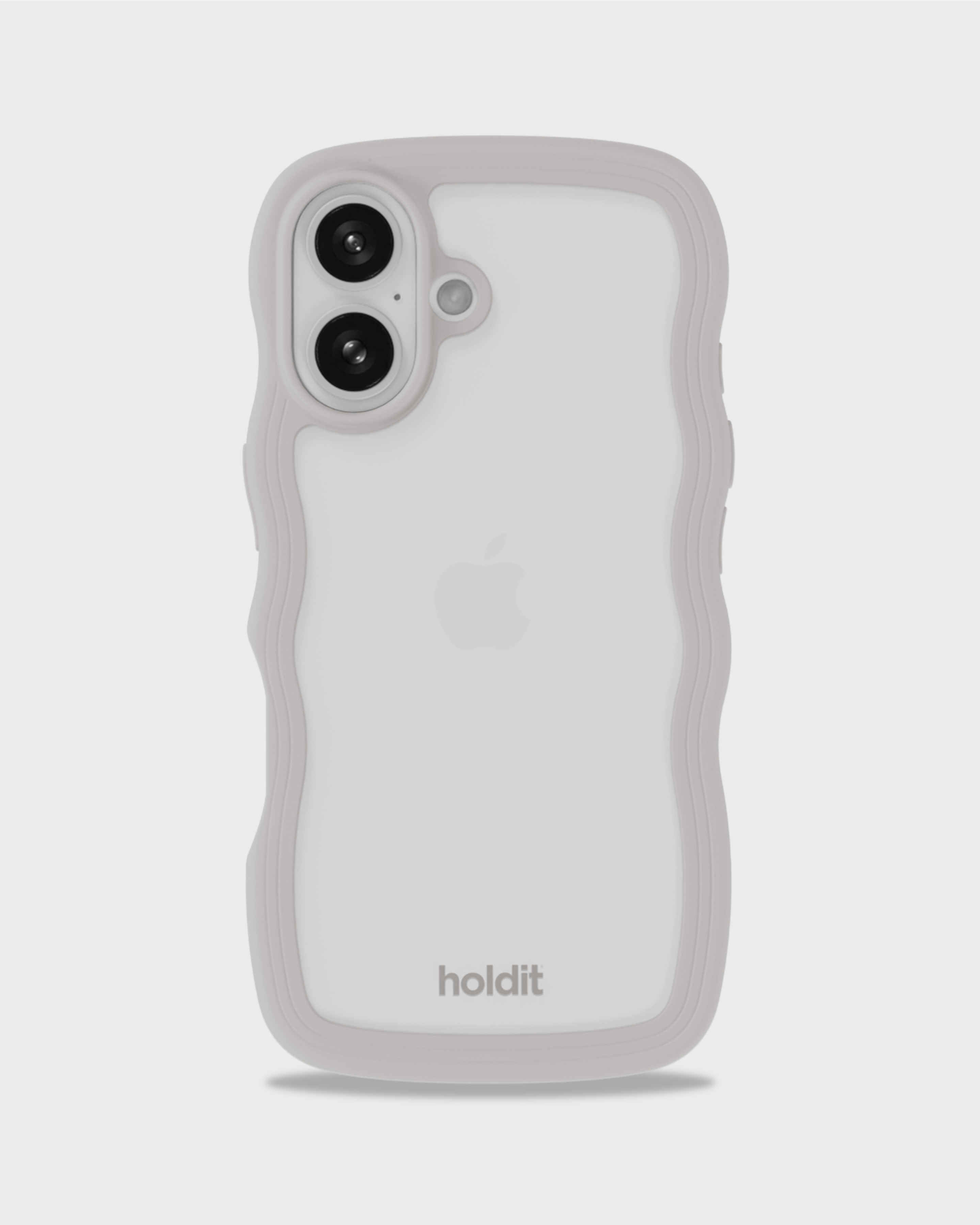 Phone Case Wavy Wool Gray/Transparent iPhone 16