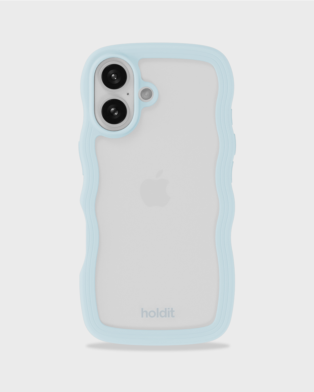 Phone Case Wavy Mineral Blue/Transparent iPhone 16