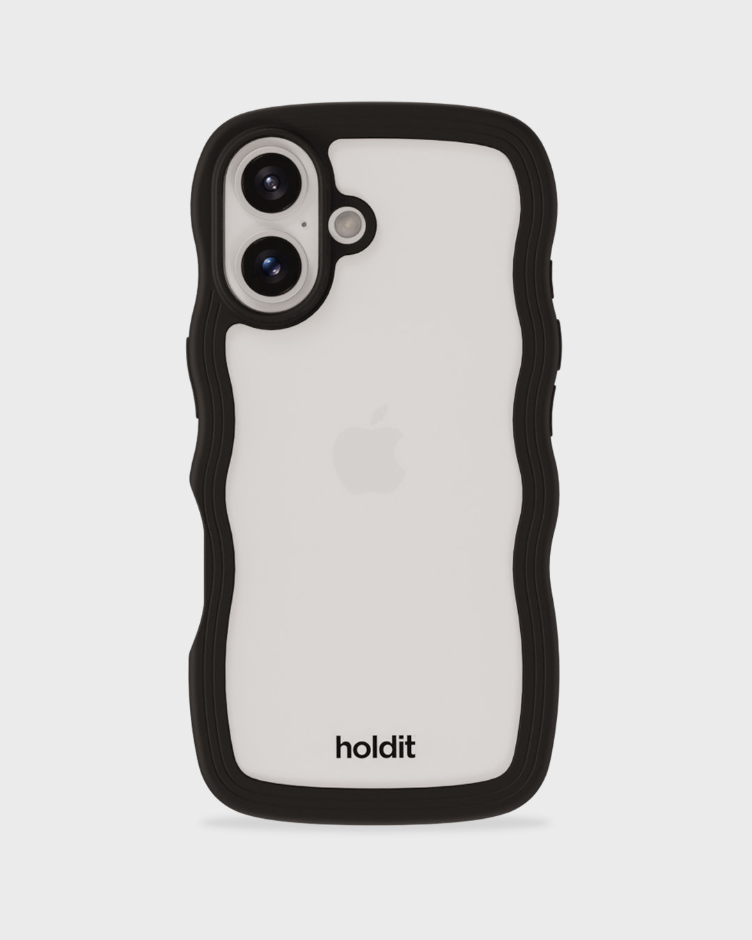 Phone Case Wavy Black/Transparent iPhone 16 Plus