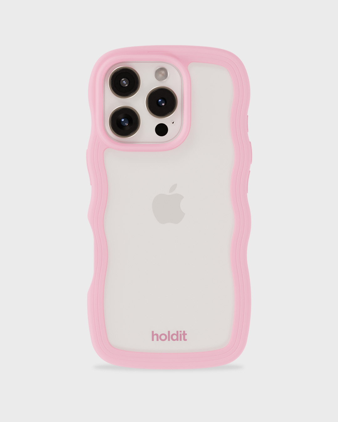 Phone Case Wavy Pink/Transparent iPhone 16 Pro