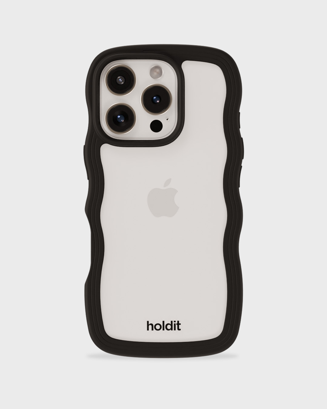 Phone Case Wavy Black/Transparent iPhone 16 Pro