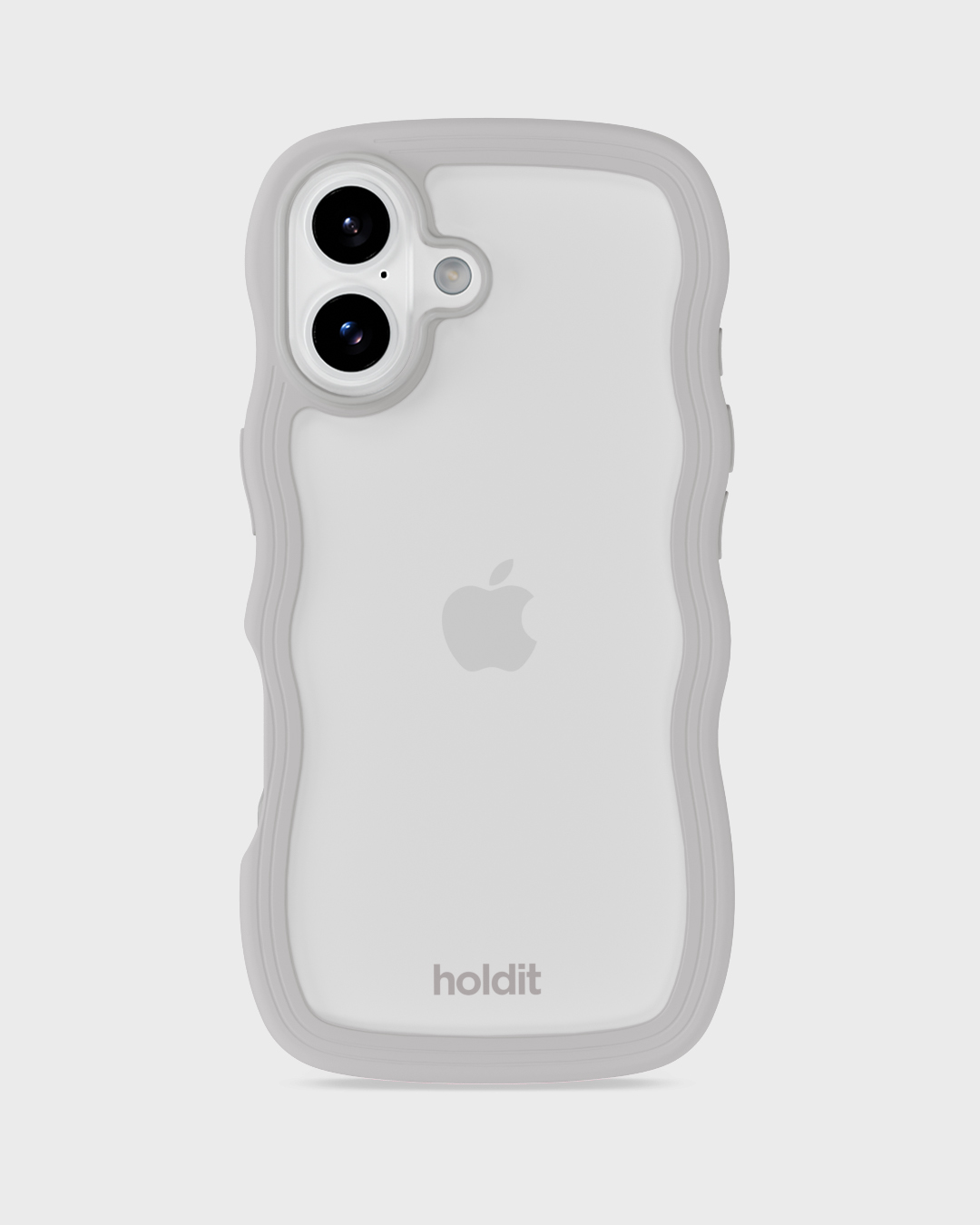 Phone Case Wavy Wool Gray/Transparent iPhone 17