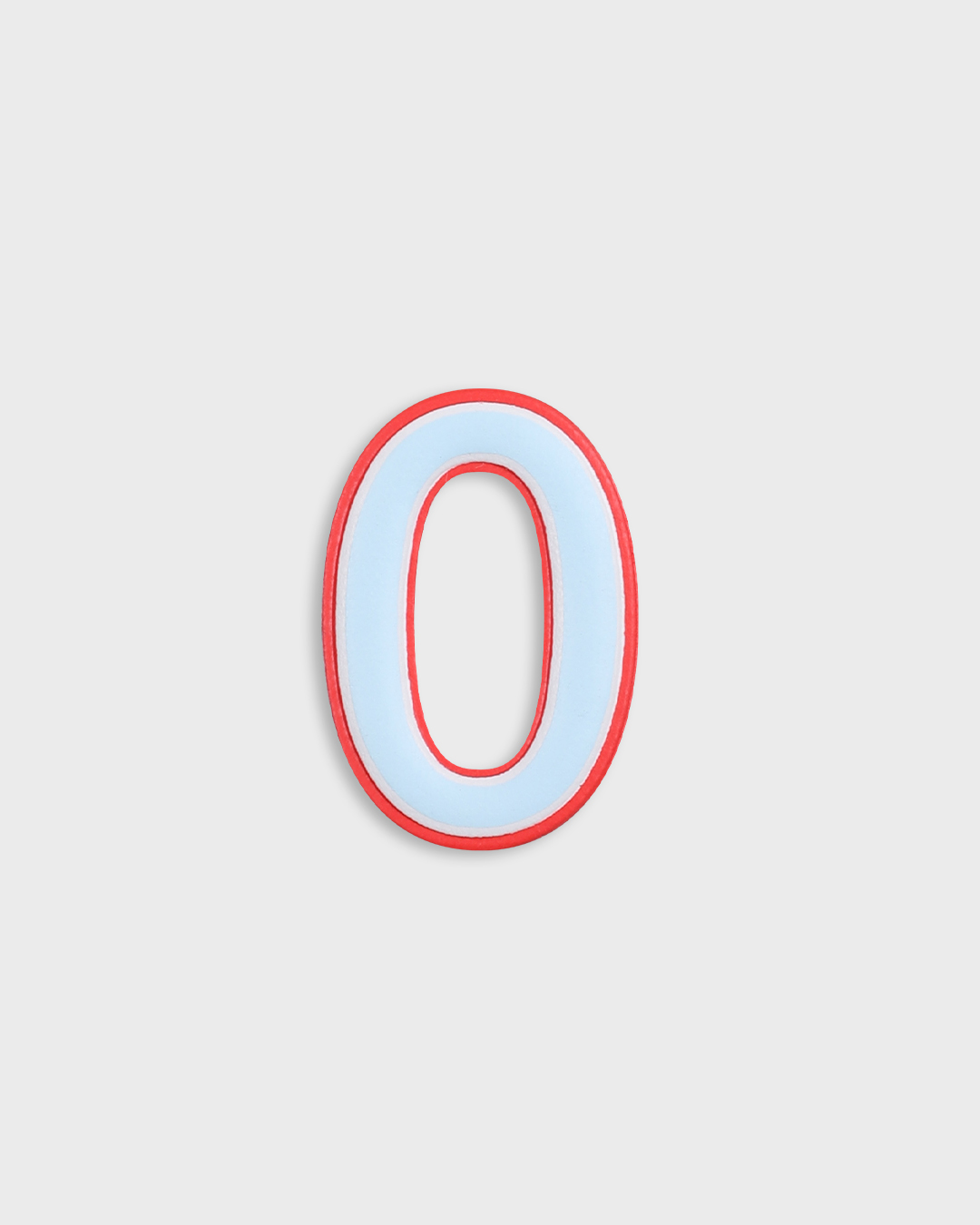 Number 0 Number Sticker