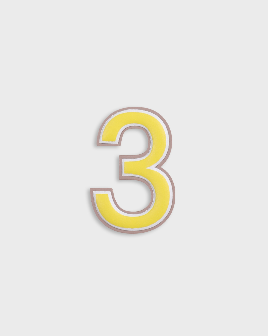 Number 3 Number Sticker
