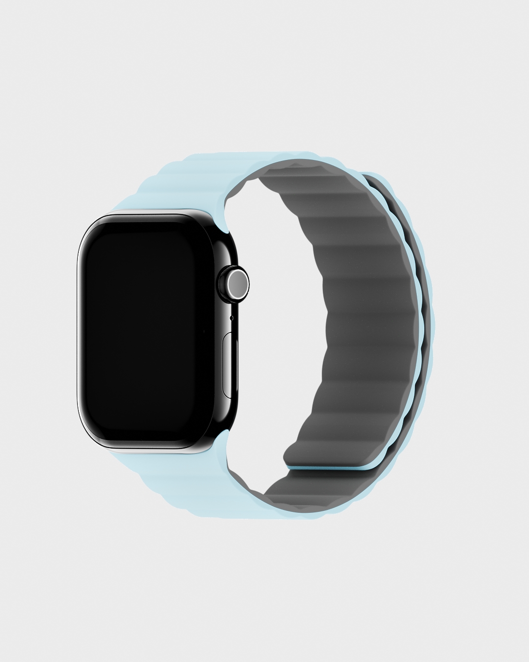 Watch Band Silicone Magnet Mineral Blue/Gray 42/44/45/46/49 mm