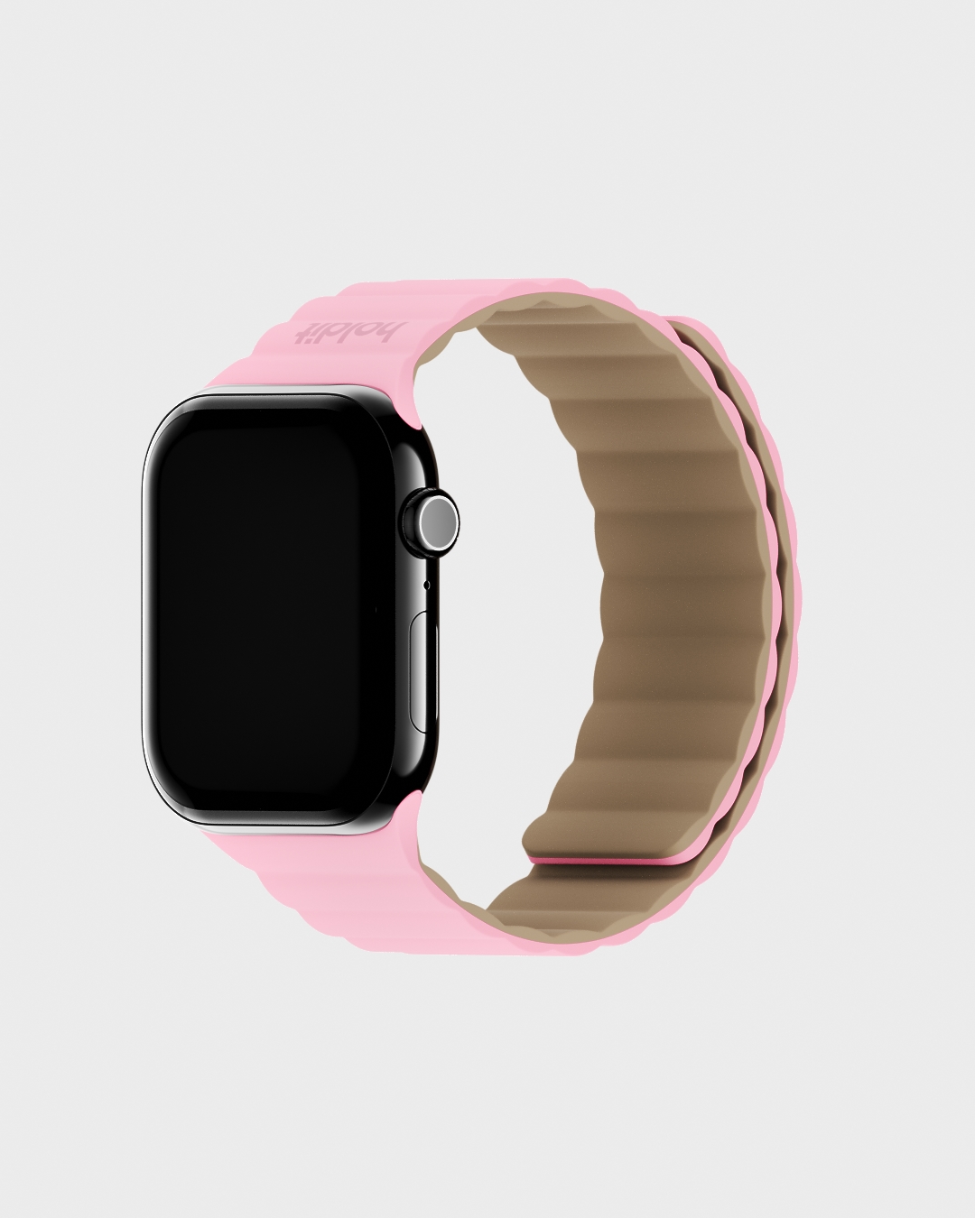 Holdit Watch Band Silicone Magnet Pink/Beige 42/44/45/46/49 mm