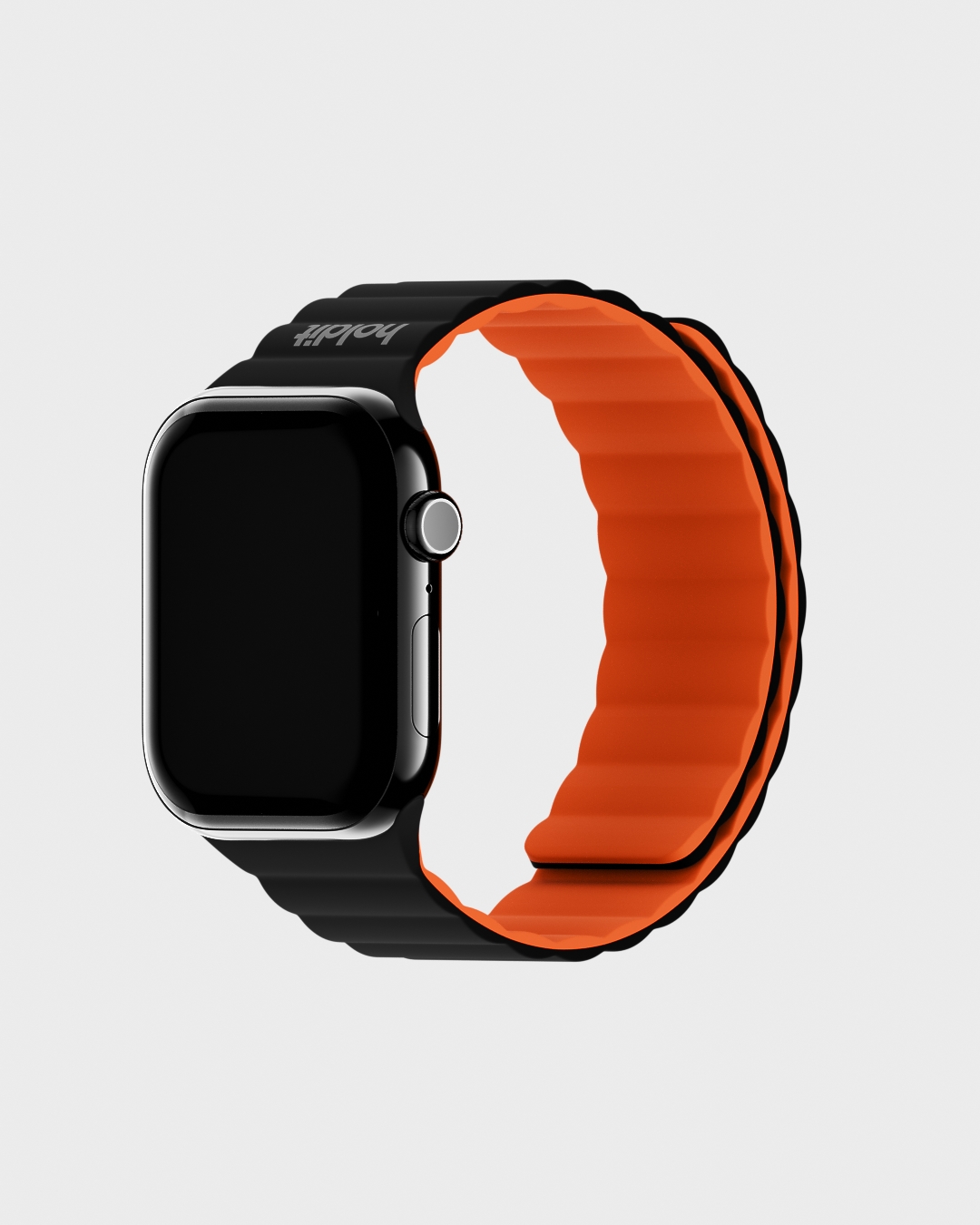 Watch Band Silicone Magnet Orange/Black 42/44/45/46/49 mm