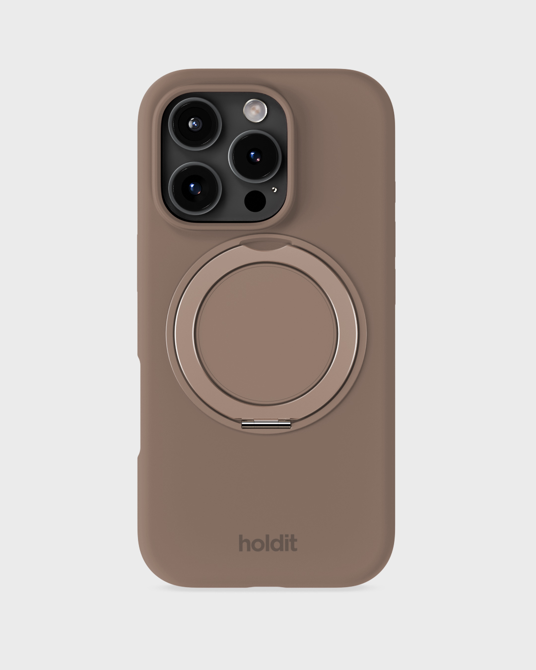 Silicone Stand Case Mocha Brown iPhone 16 Pro