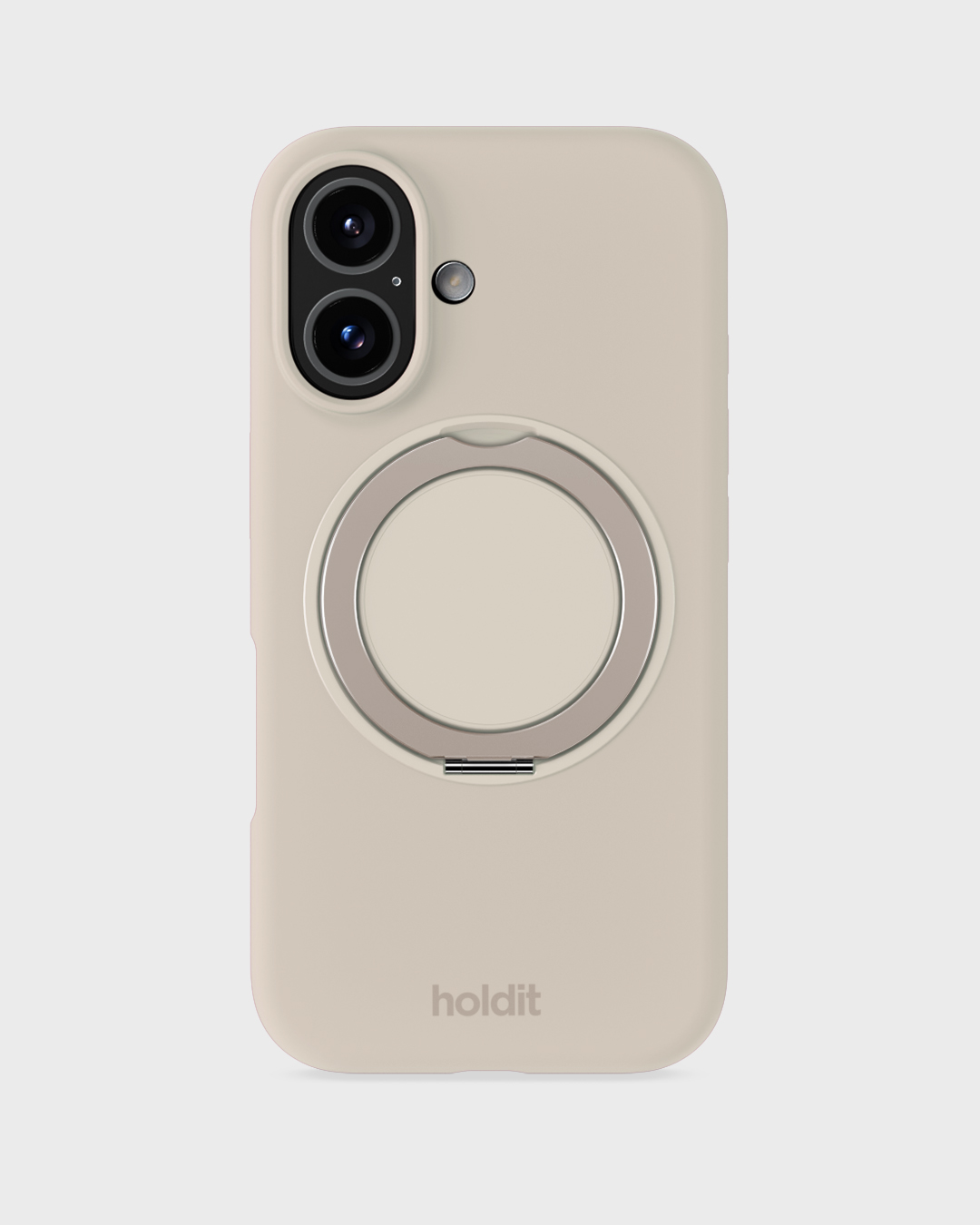 Silicone Stand Case Light Beige iPhone 16