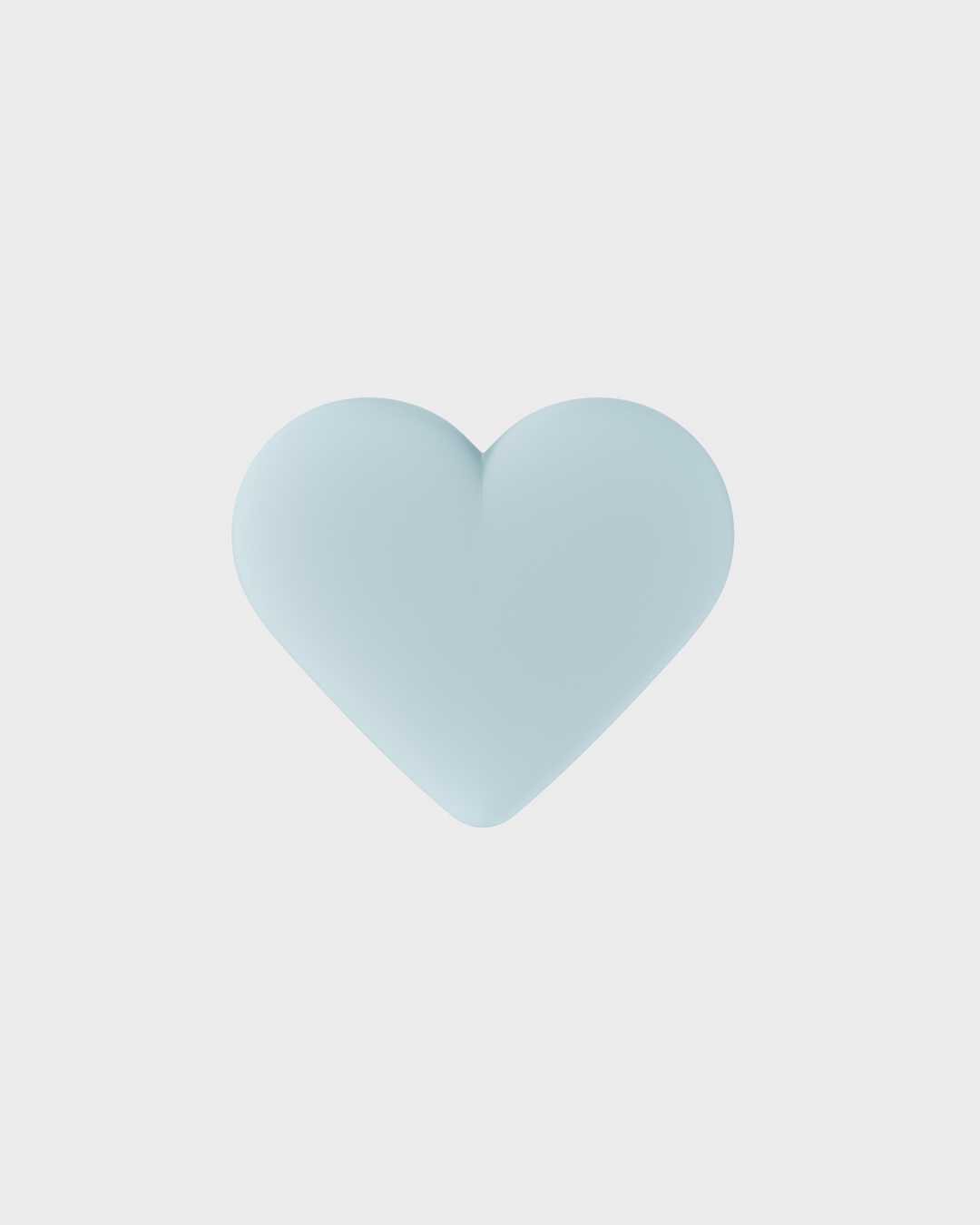 Mineral Blue Heart Silicone Sticker