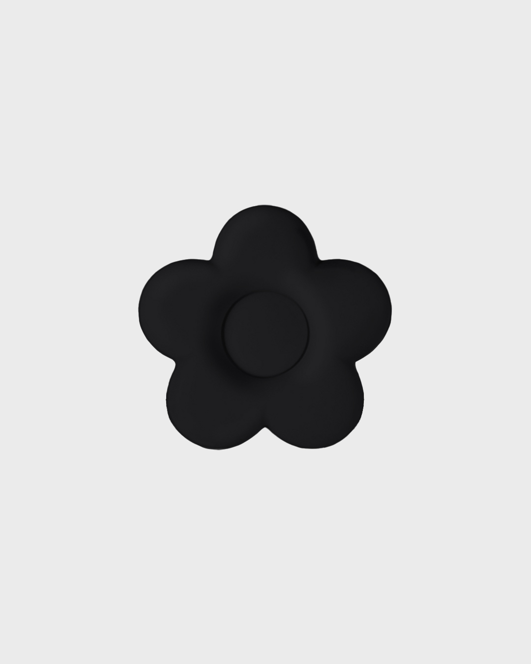 Black Flower Silicone Sticker