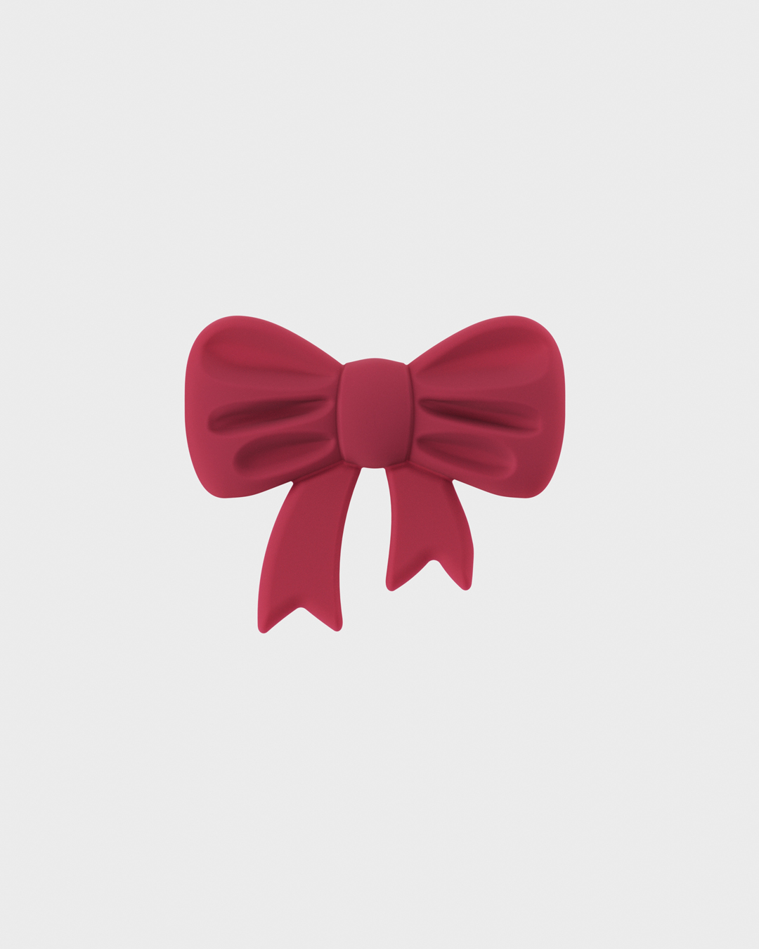 Red Velvet Bow Silicone Sticker