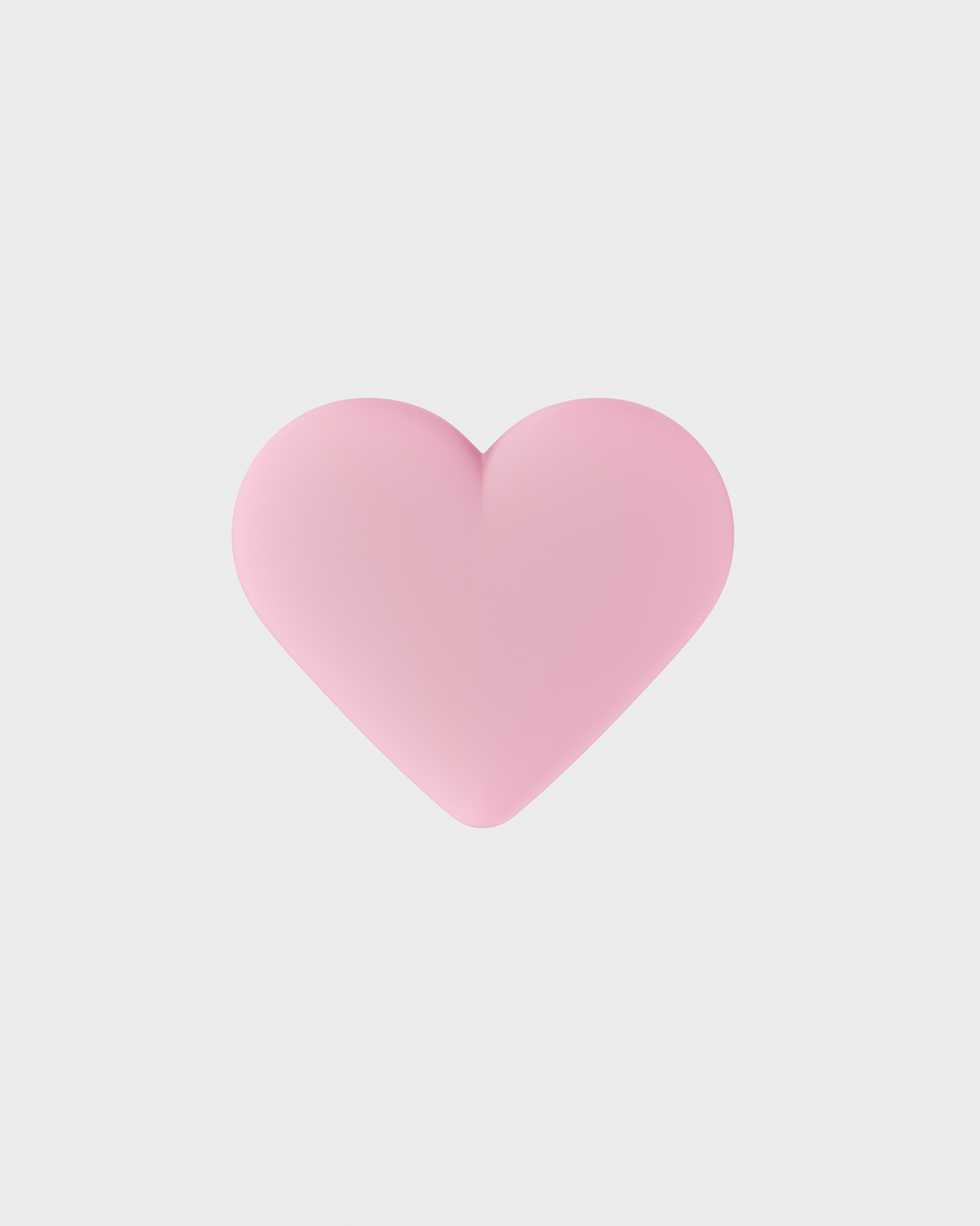 Pink Heart Silicone Sticker