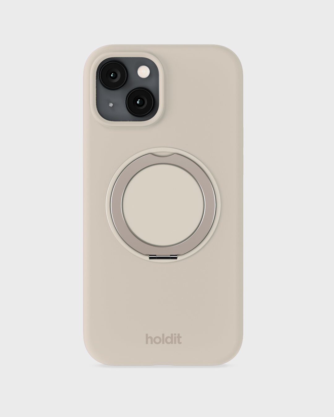 Silicone Stand Case Light Beige iPhone 13