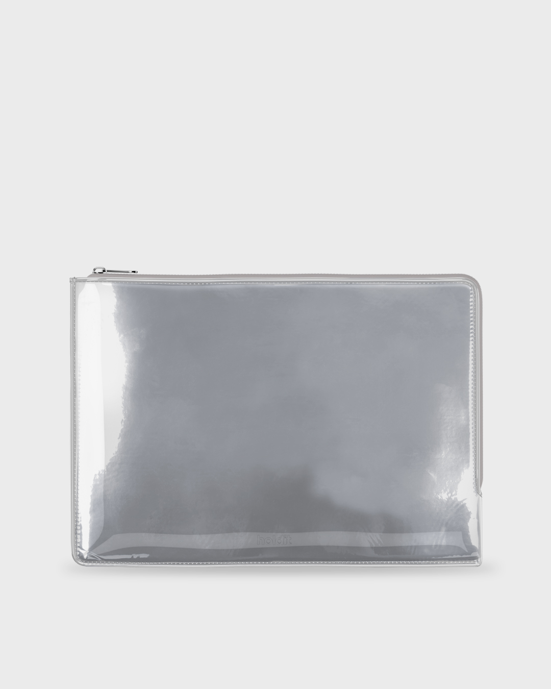 Padded Patent Silver Laptop Case 14"