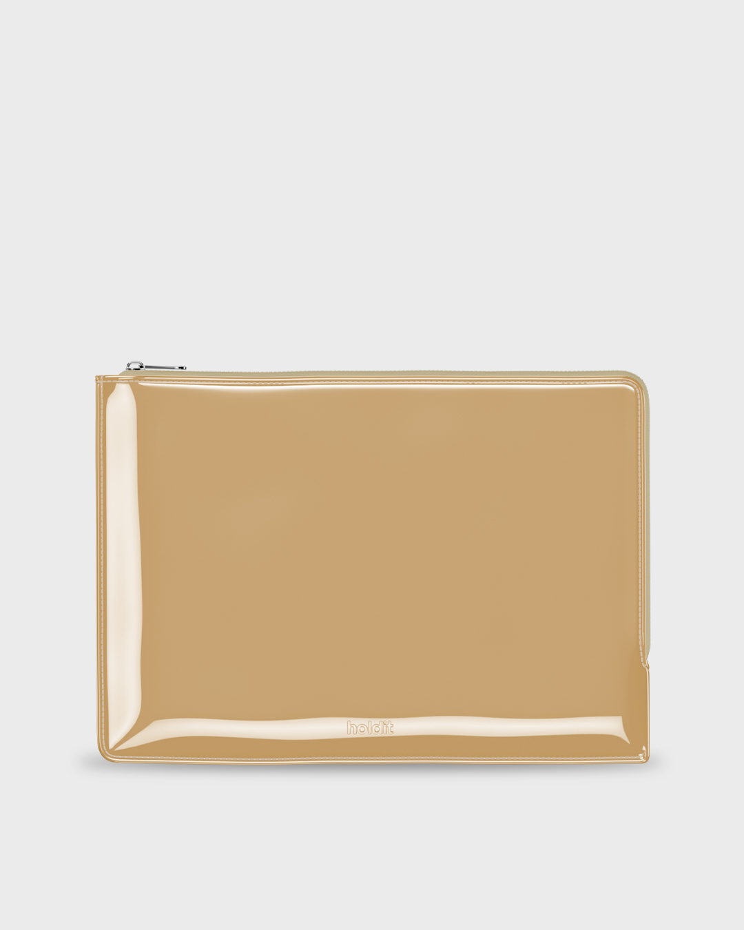 Padded Patent Beige Laptop Case 14"