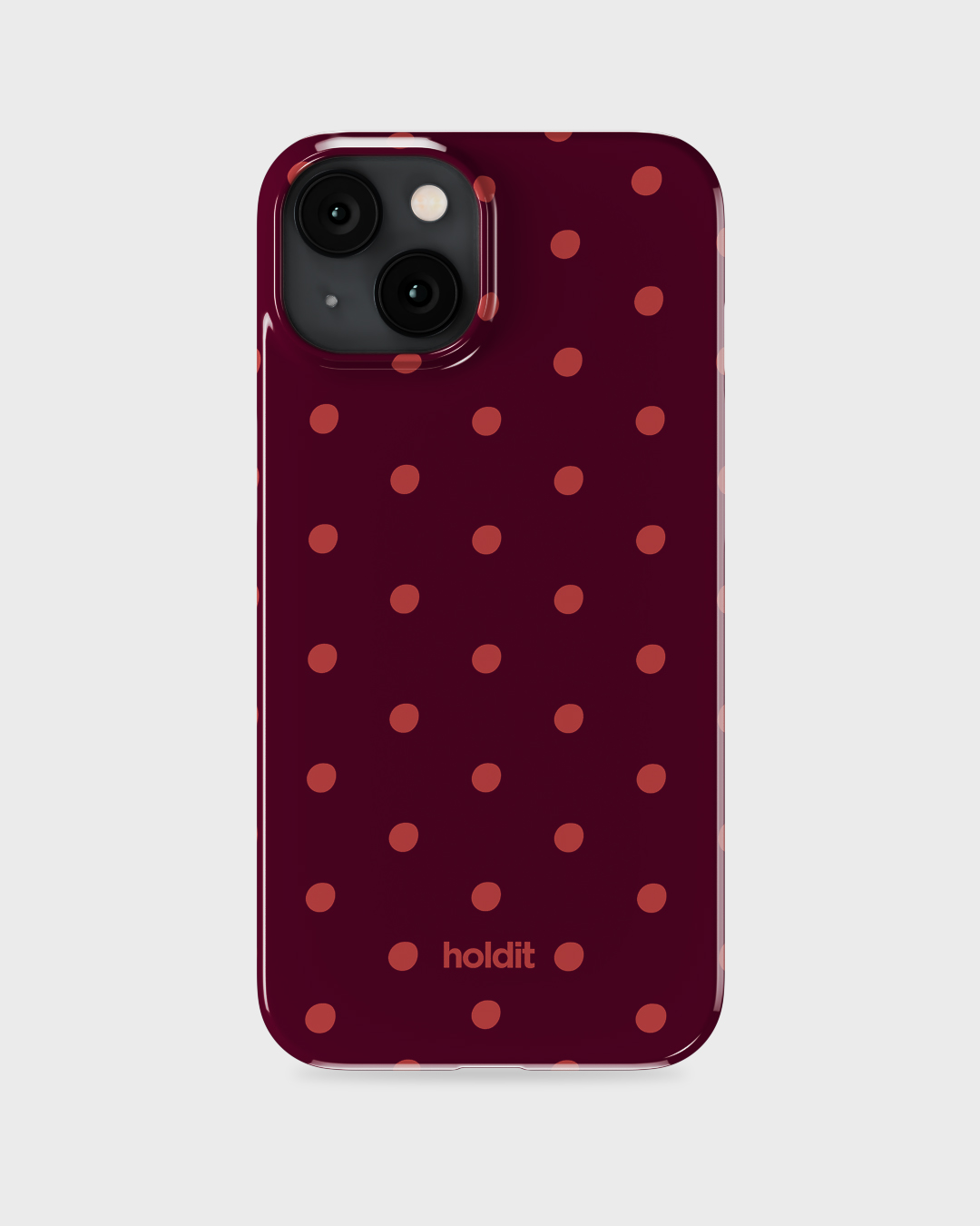 Phone Case Printed Bordeaux Dot iPhone 15