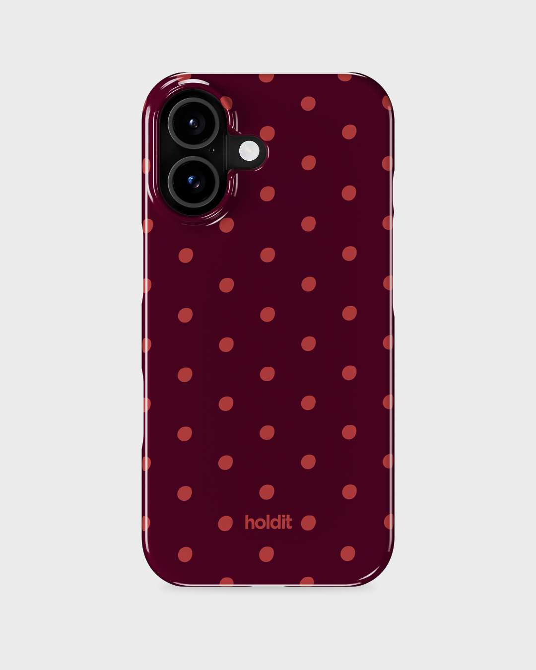 Phone Case Printed Bordeaux Dot iPhone 16