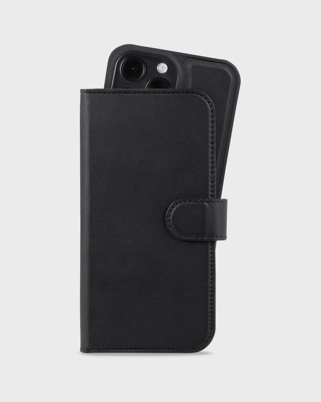 Wallet Case Magnet Black iPhone 15 Pro Max