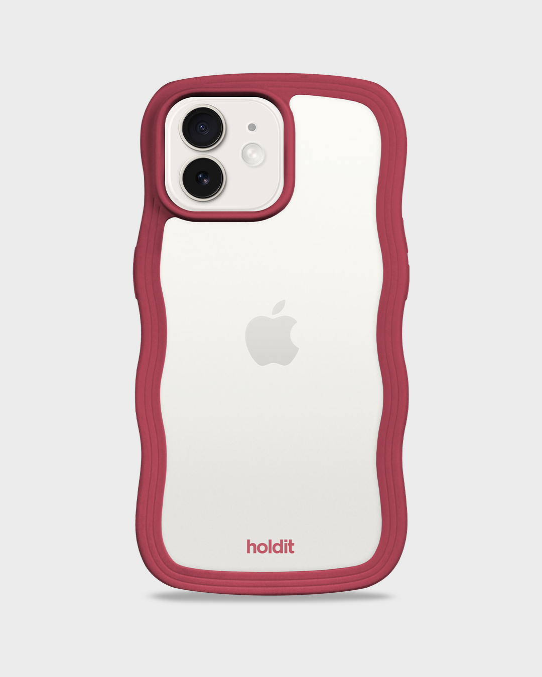 Phone Case Wavy Red Velvet/Transparent iPhone 12