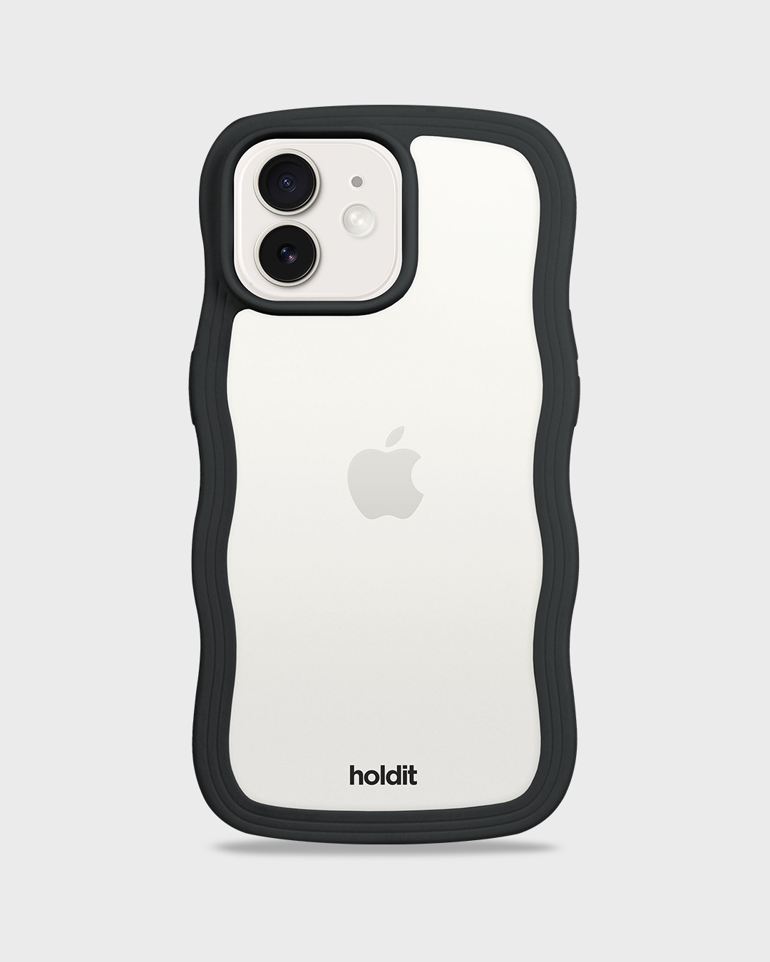Phone Case Wavy Black/Transparent iPhone 12