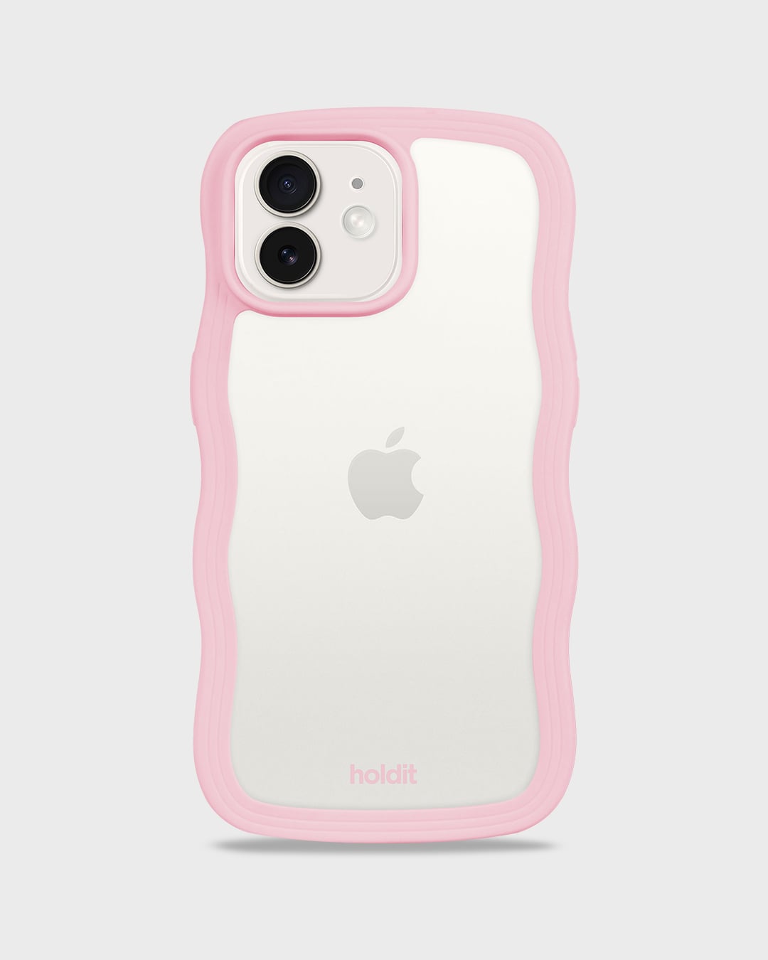 Phone Case Wavy Pink/Transparent iPhone 12