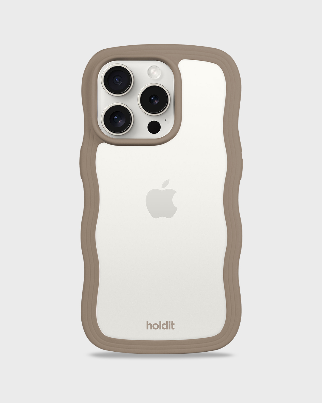 Phone Case Wavy Mocha Brown/Transparent iPhone 14 Pro