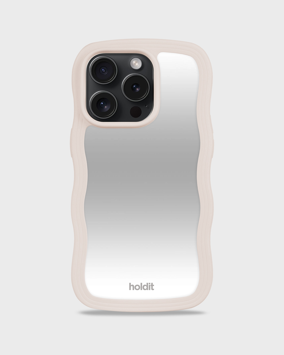 Wavy Case Light Beige/Mirror iPhone 15 Pro