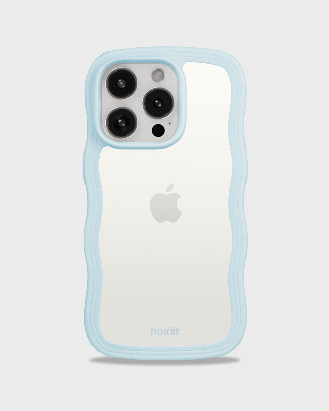 Phone Case Wavy Mineral Blue/Transparent iPhone 15 Pro Max